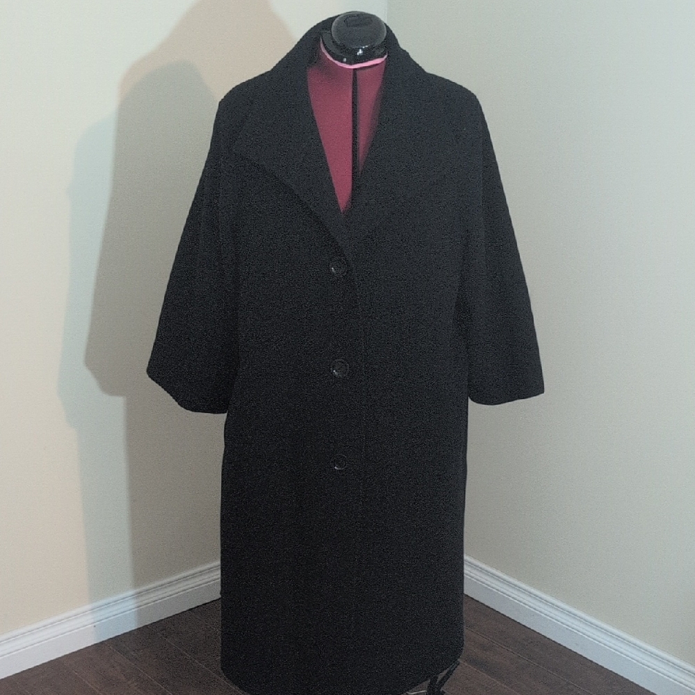 Cinzia Rocca | Women's Elegant Black Wool Coat